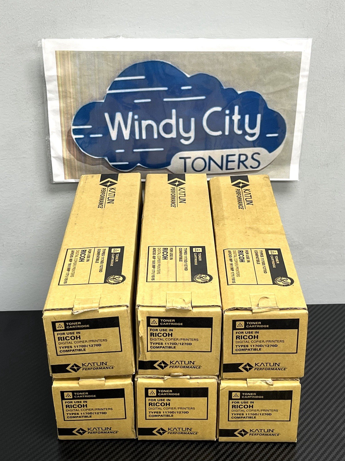 Katun 52342 Compatible For Ricoh 841718 Type 1170D/1270D Lot of 6 Black Toners