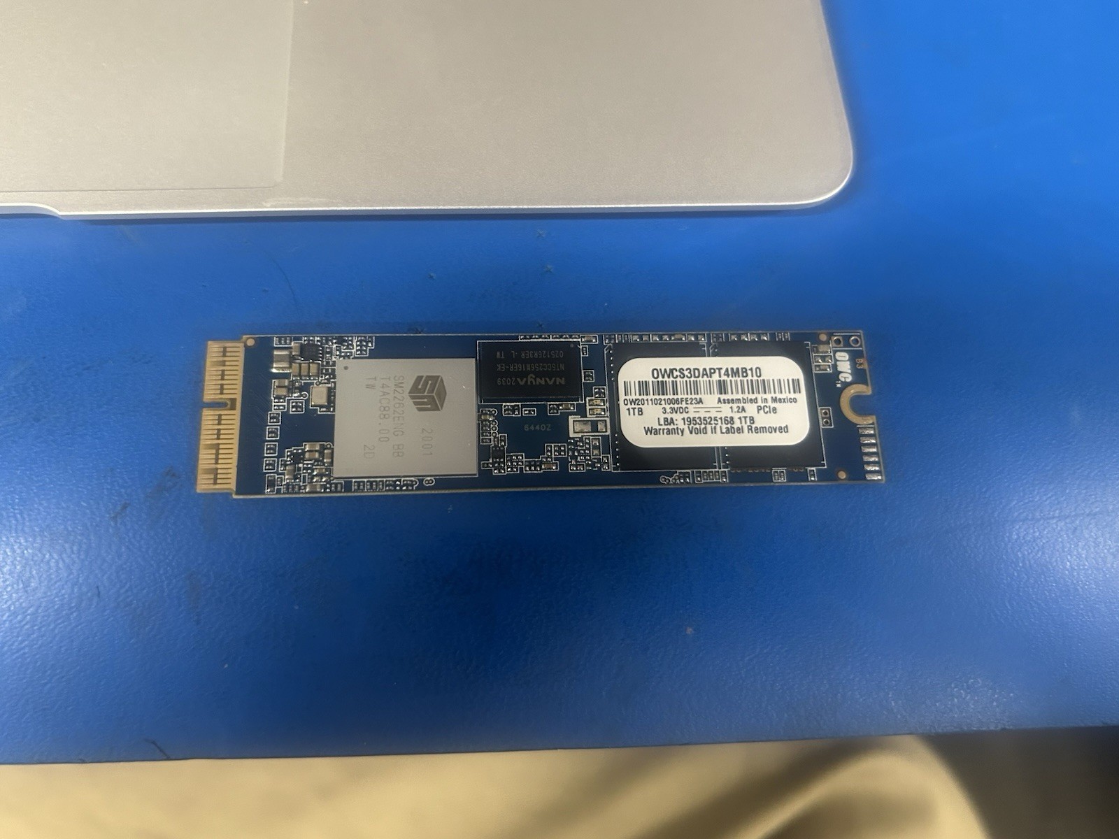 OWC 1TB Aura Pro X2 NVMe SSD Blade OWCS3DAPT4MB10K for Mac Pro/MacBook Pro/Air