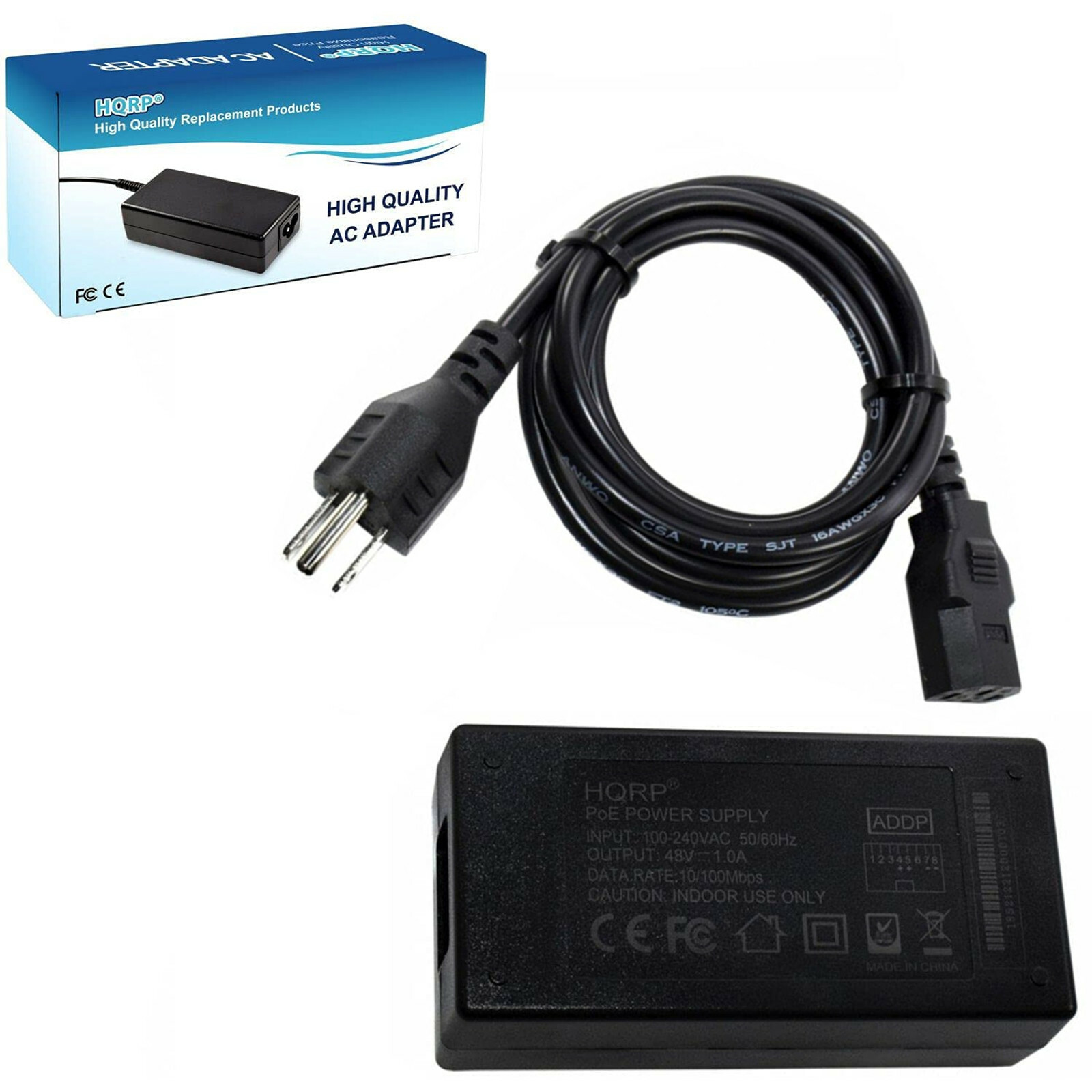 HQRP 48V 1A POE Injector Power Supply for IP Phone / VoIP, Powering POE Device