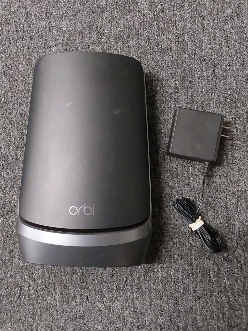 Netgear Orbi RBRE960B Router Wi-Fi 6 6E Network Internet Black W/Wall Adapter AC