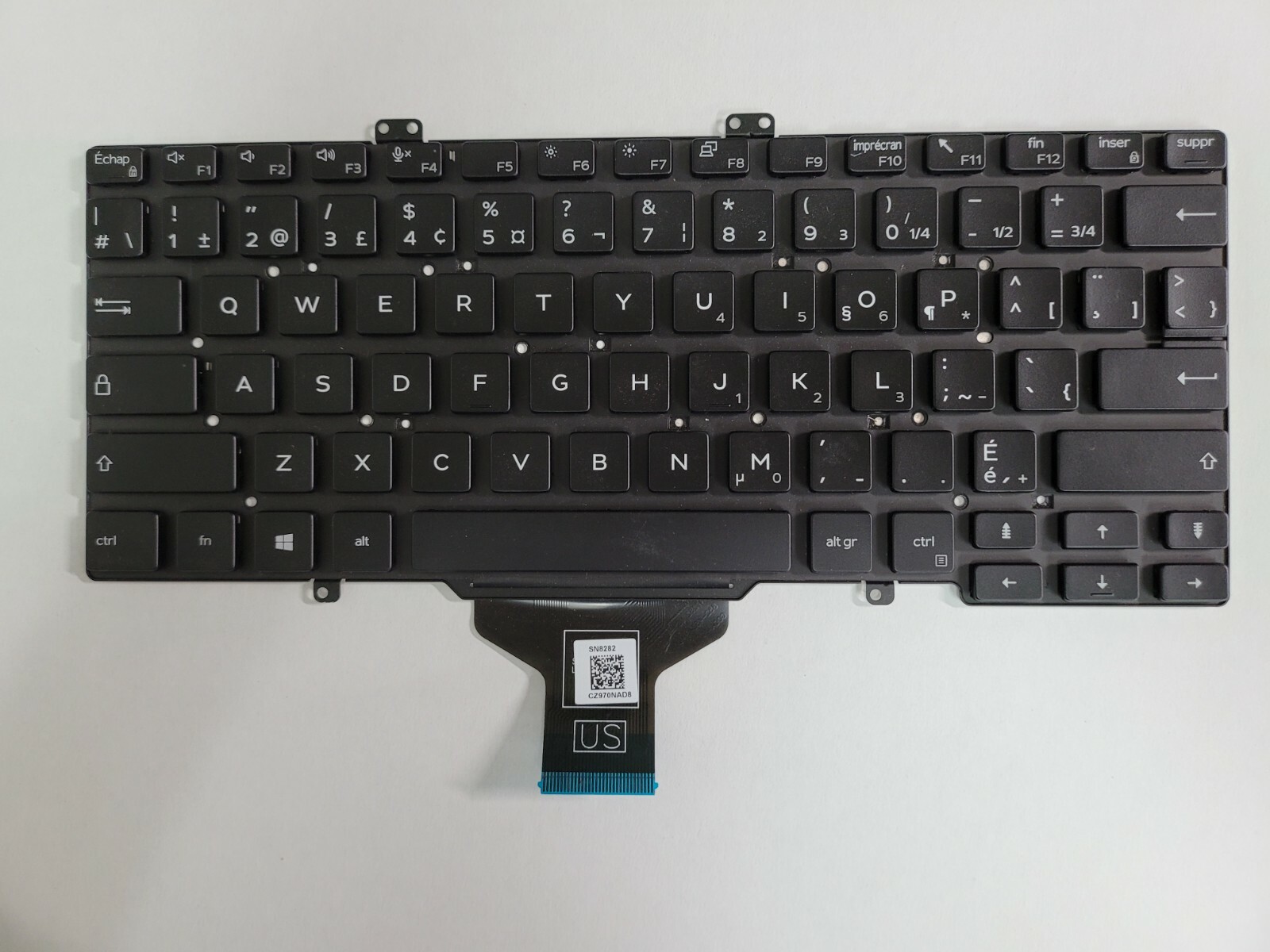 New OEM Dell Latitude 7400 5400 5401 5410 Laptop French Canadian Keyboard H3FN9