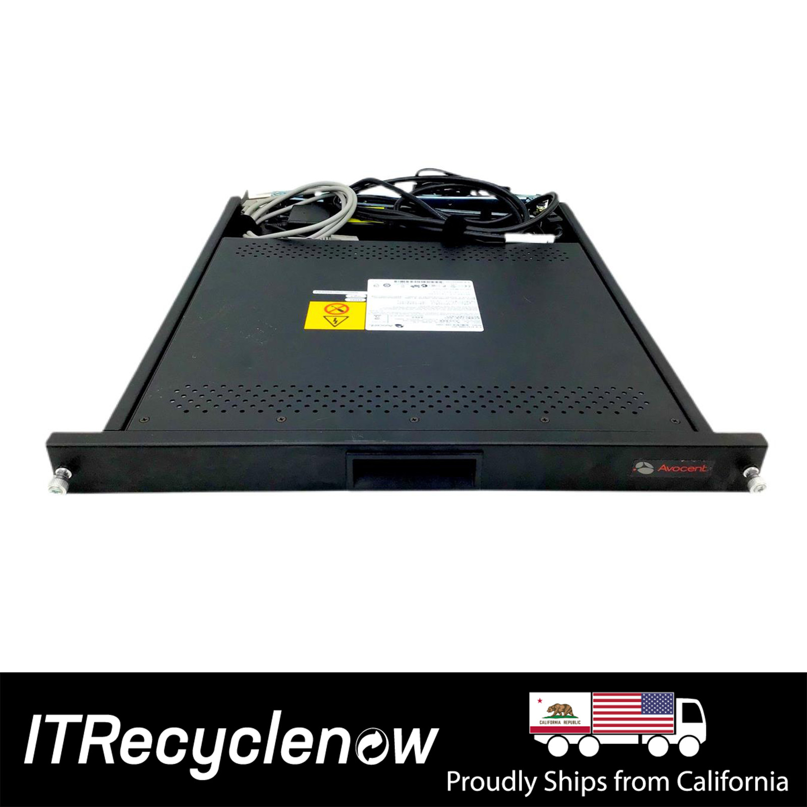 New Open Box Avocent 1U 17in LCD Console Rackmount with KVM switch USB touchpad