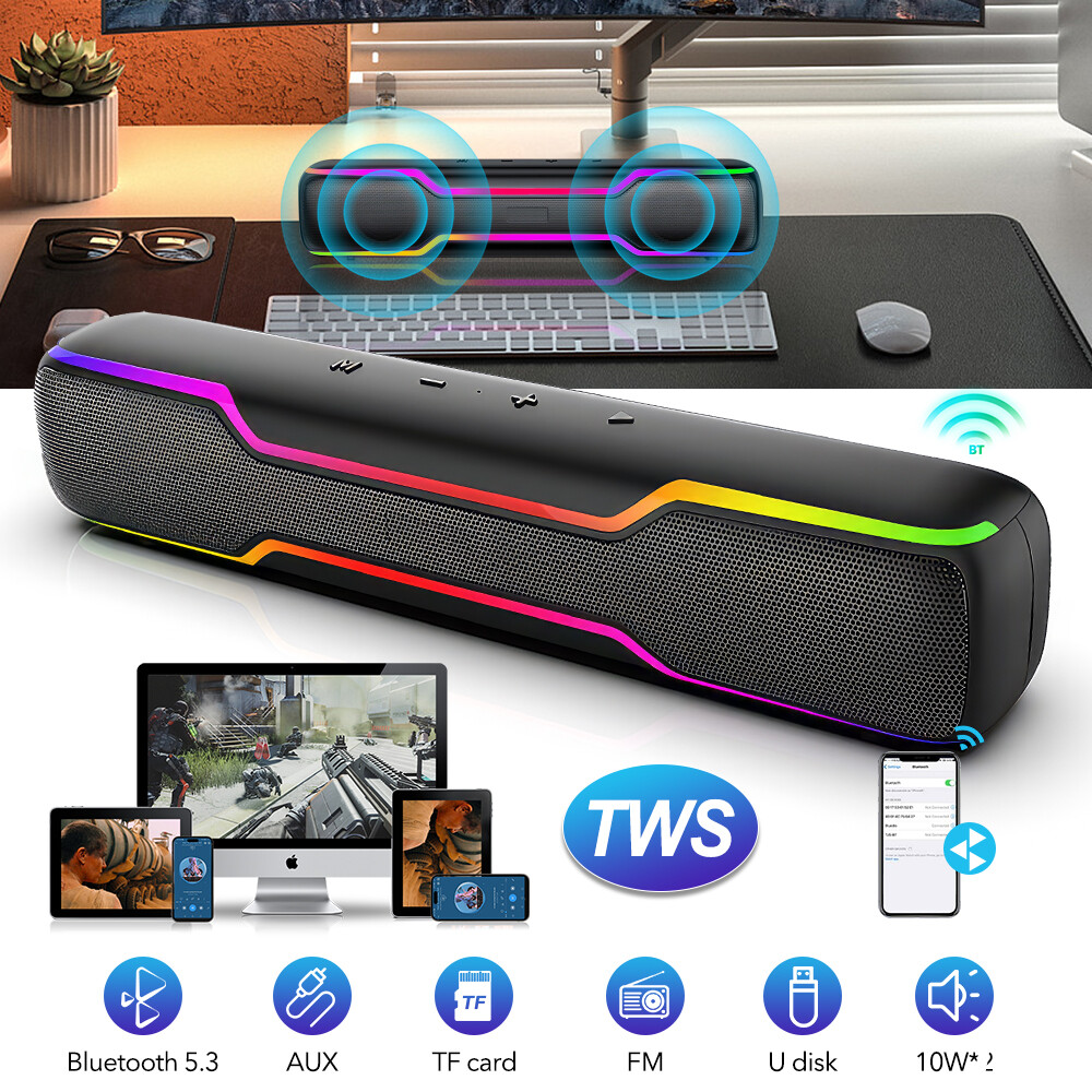 Car RGB LED Atmosphere Light Strip Music Pickup Rhythm Ambient Lamp Rechargeable