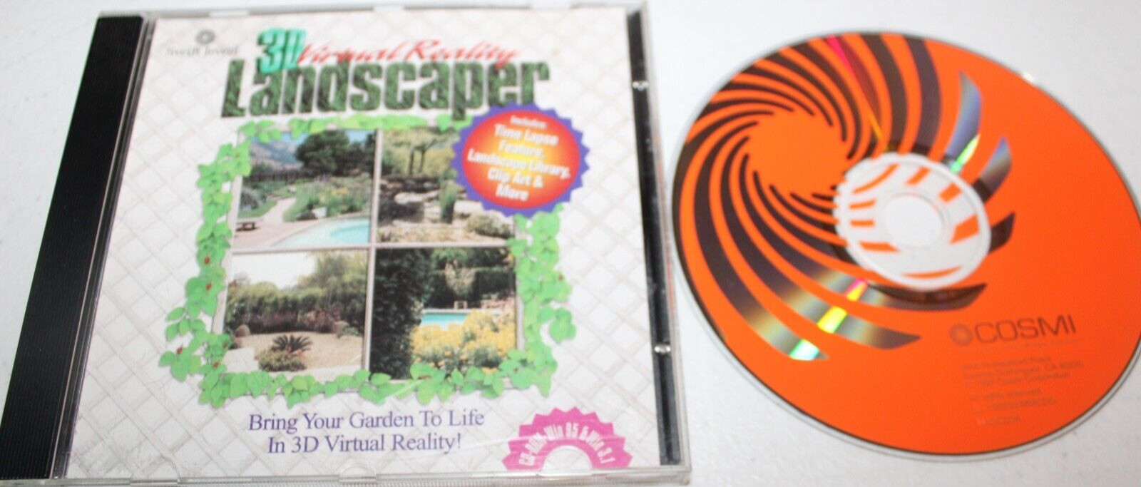 3D Virtual Reality Landscaper (CD-ROM, Windows 95, Windows 3.1) Cosmi
