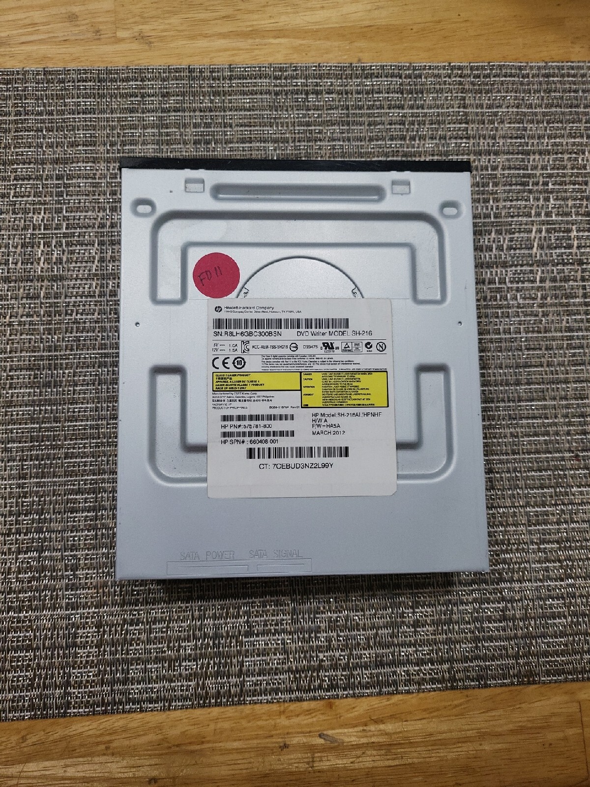 HP 575781-801 Desktop SATA CD/DVD-RW Rewritable Optical Drive 575781-800