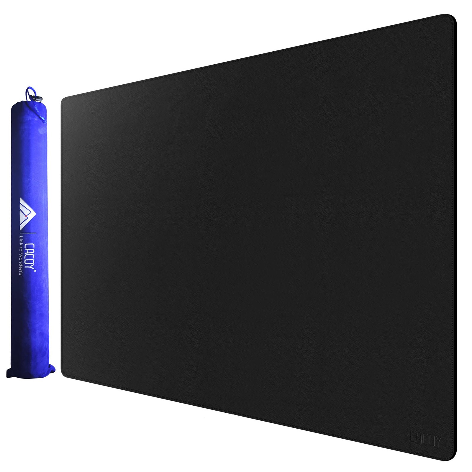 40x24 Inch Black PU Leather Large Desk Mat Protector Waterproof Mousepad Blotter