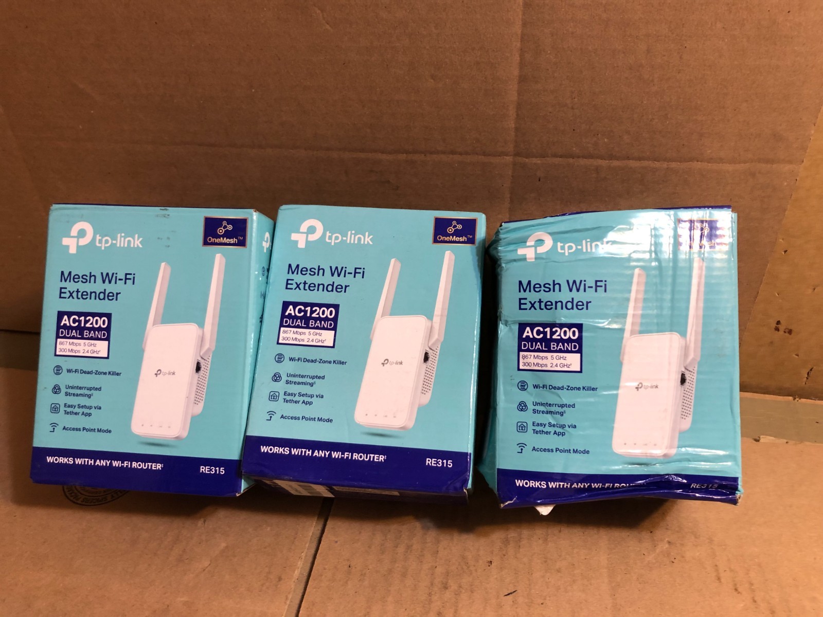 TP-Link AC1200 WiFi Extender, 2024 Wirecutter Best WiFi Extender, 1.2Gbps 3 pk