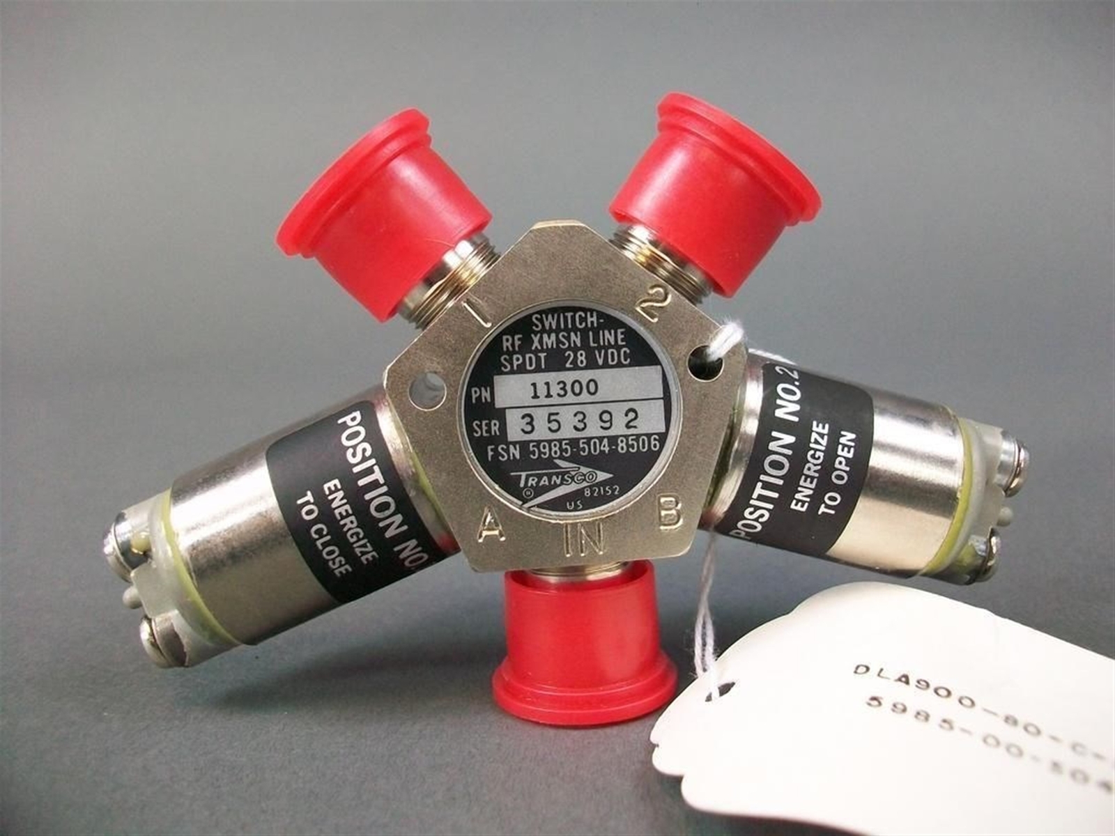 Transco RF Switch 11300 28VDC Type N DC to 11 GHz.  500 Watts 50Ω