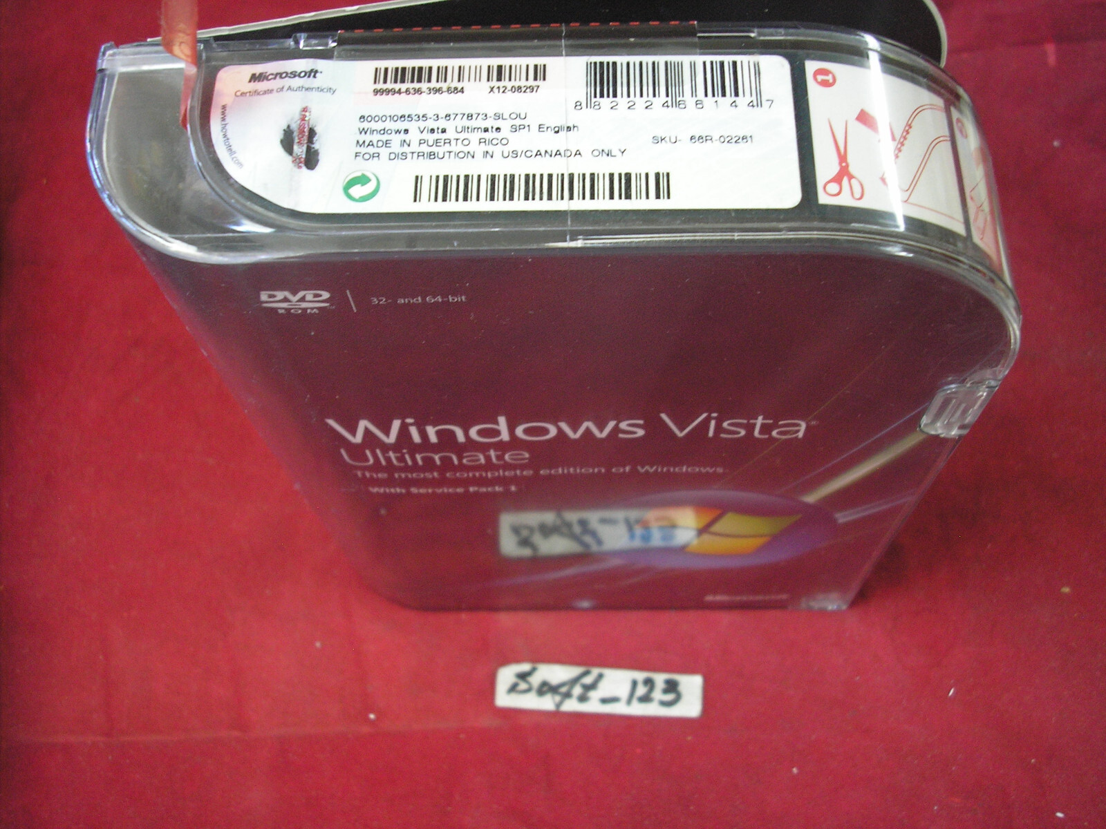 Microsoft Windows Vista Ultimate Full w/SP1 32 Bit & 64 Bit DVD =NEW SEALED BOX=