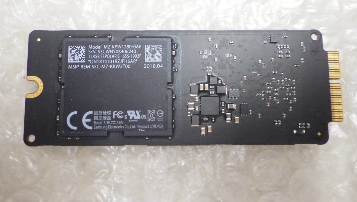 New Arrival Apple Genuine Samsung SSD MZ-KPW1280/0A6 128GB Used - Working