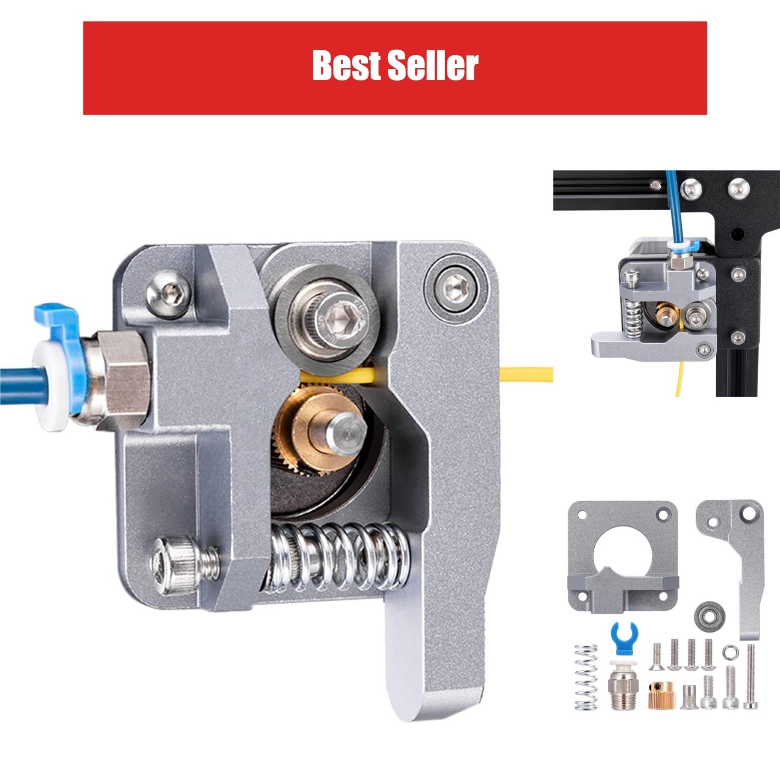 Ender 3 Metal Extruder Upgrade Kit Aluminum MK8 Bowden Drive for Creality 3D