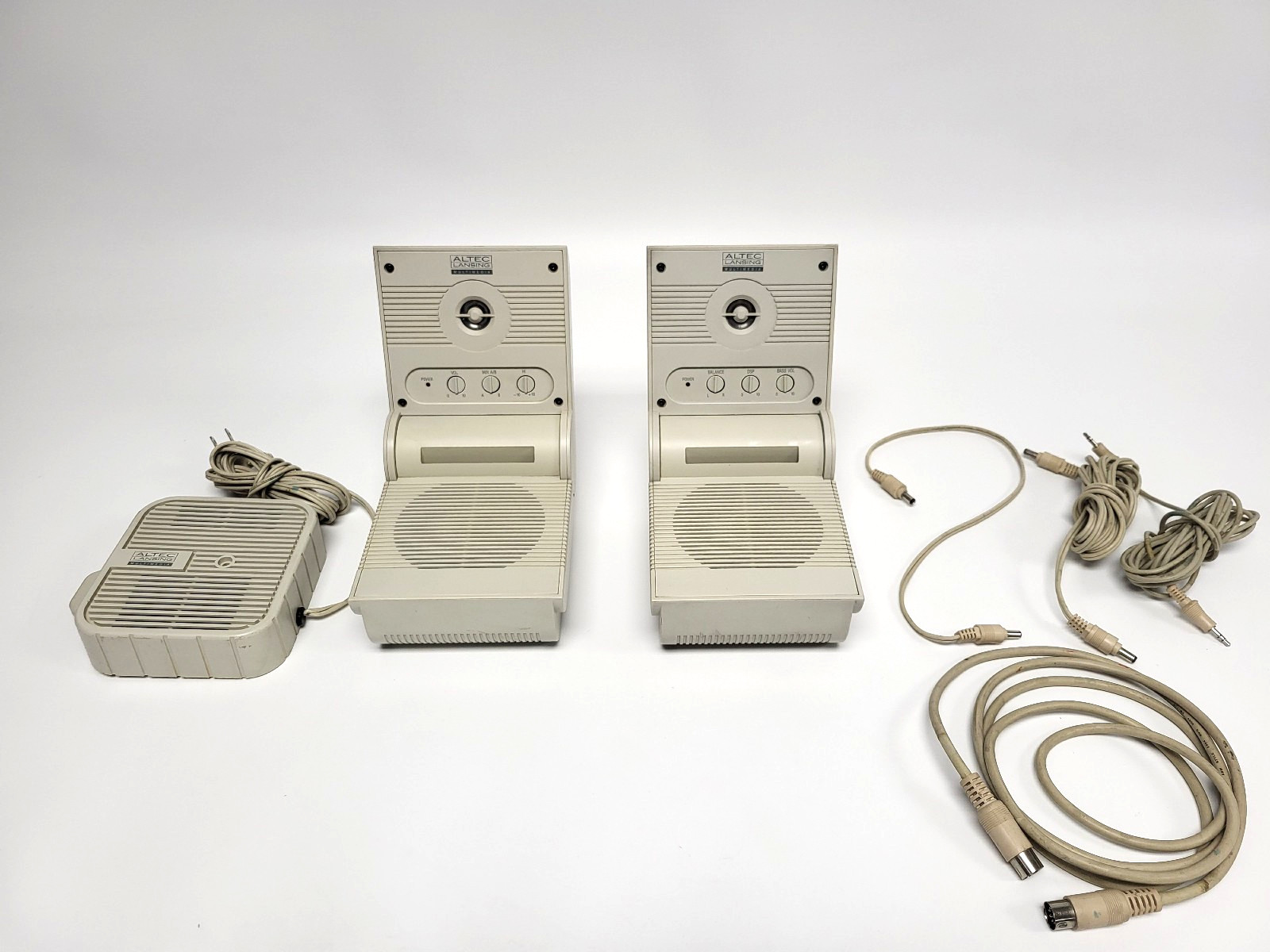 Vintage Altec Lansing ACS300.1 Computer Speakers, Power Adapter (No Subwoofer)