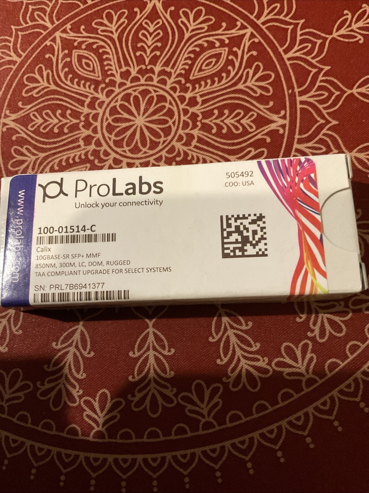 ProLabs 100-01514-C Calix 10g Base Transceiver