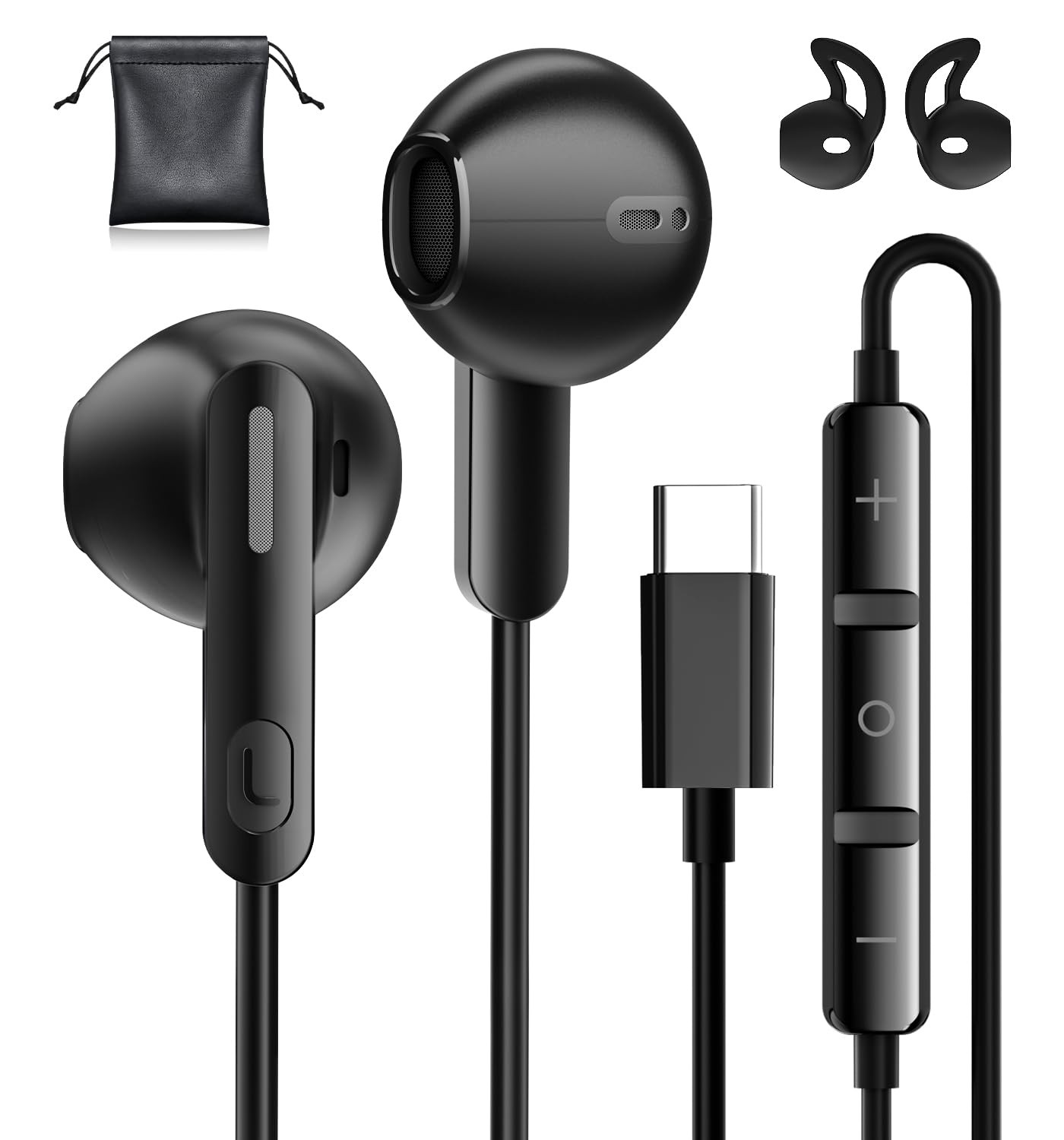 USB C Wired Earphones in-Ear Headphones for Samsung S26 Ultra S25 S24 S23
