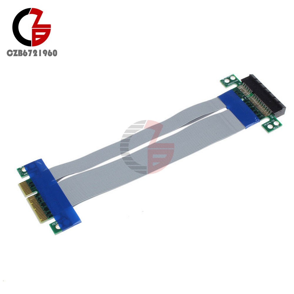 PCI Express 4X Riser Card Ribbon PCI-E X4 Extender Graphics Card Extension Cable