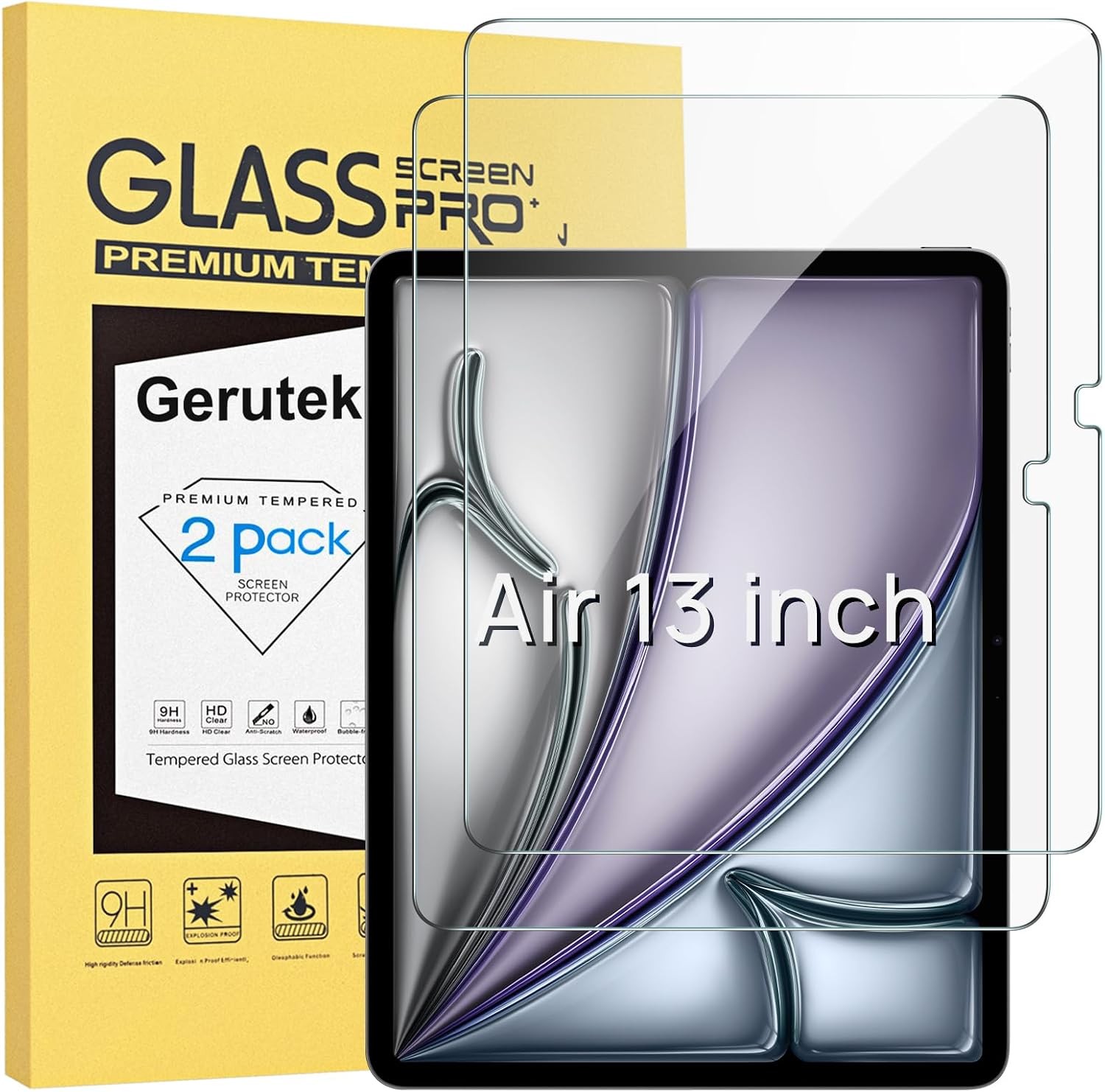 2-Pack iPad Air 13-inch / Pro 13 Screen Protector Ultra-Clear Scratch-Resistant