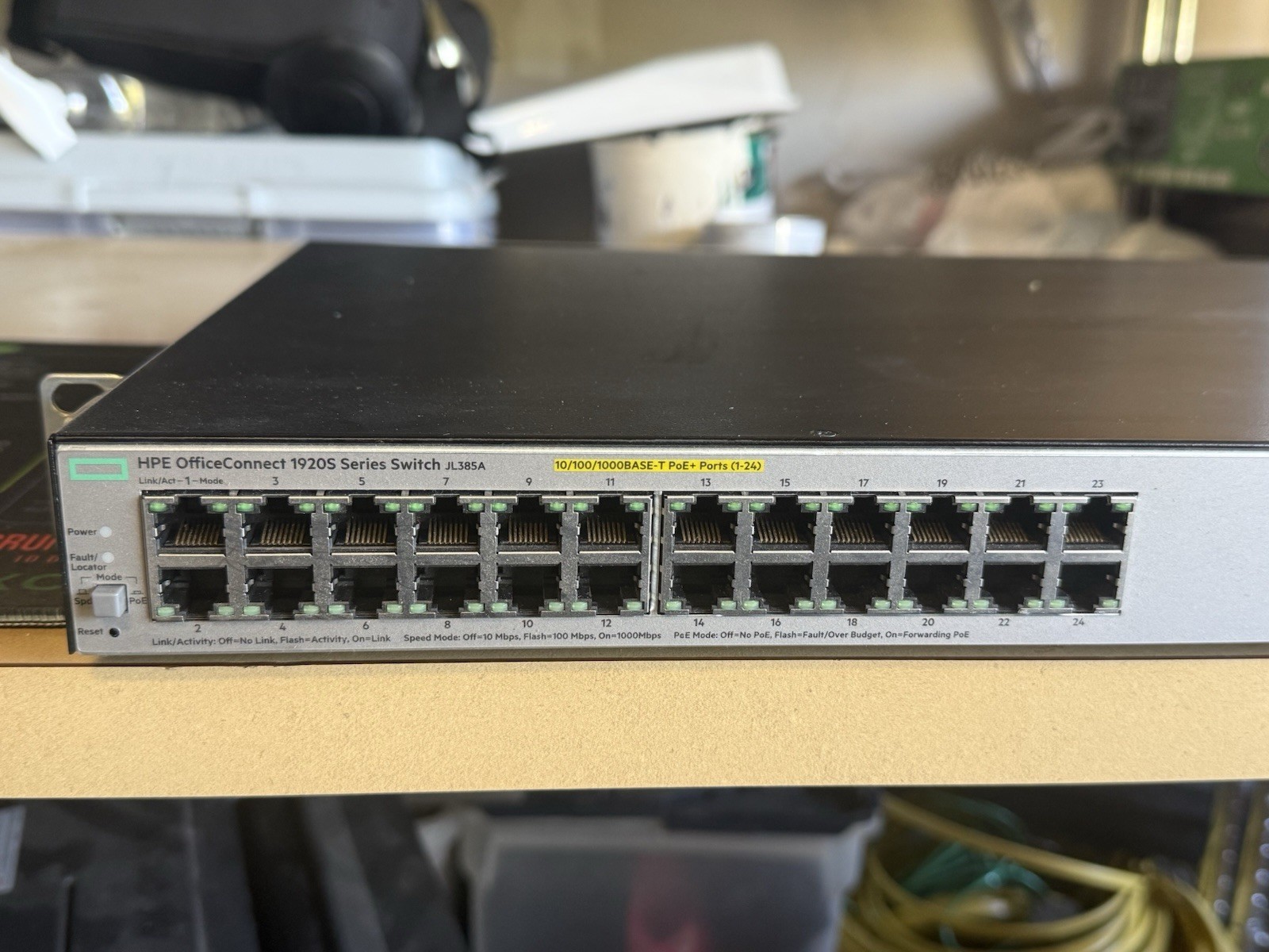 HPE OfficeConnect 1920s 24 Port Poe Switch 2 SFP 370w Jl385a#aba