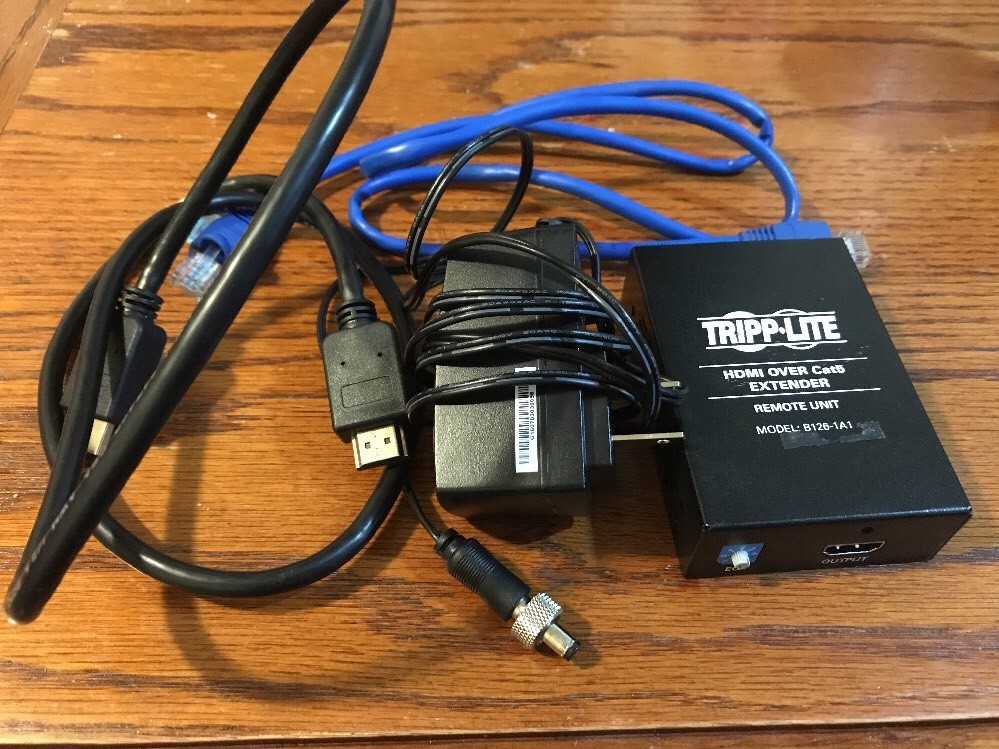 Tripp Lite HDMI Over Single CAT5 Active Extender Kit B1261A0 - CAT5 & HDMI incld