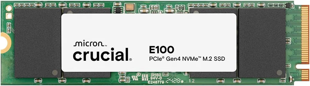 Crucial E100 480GB NVMe M.2 PCIe Gen4 SSD | Up to 4700MB/s | Laptop & Desktop