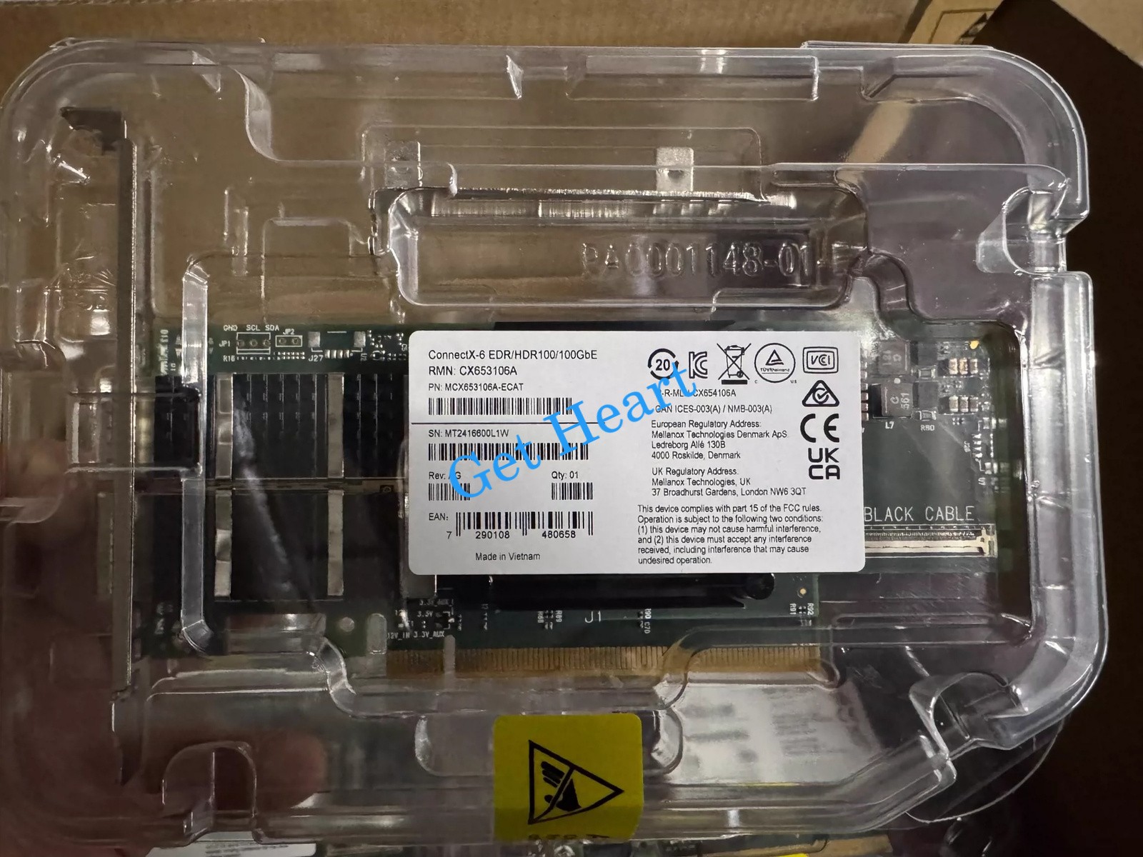 NEW Mellanox MCX653106A-ECAT ConnectX-6 HDR 100Gb Adapter FedEx or DHL or UPS