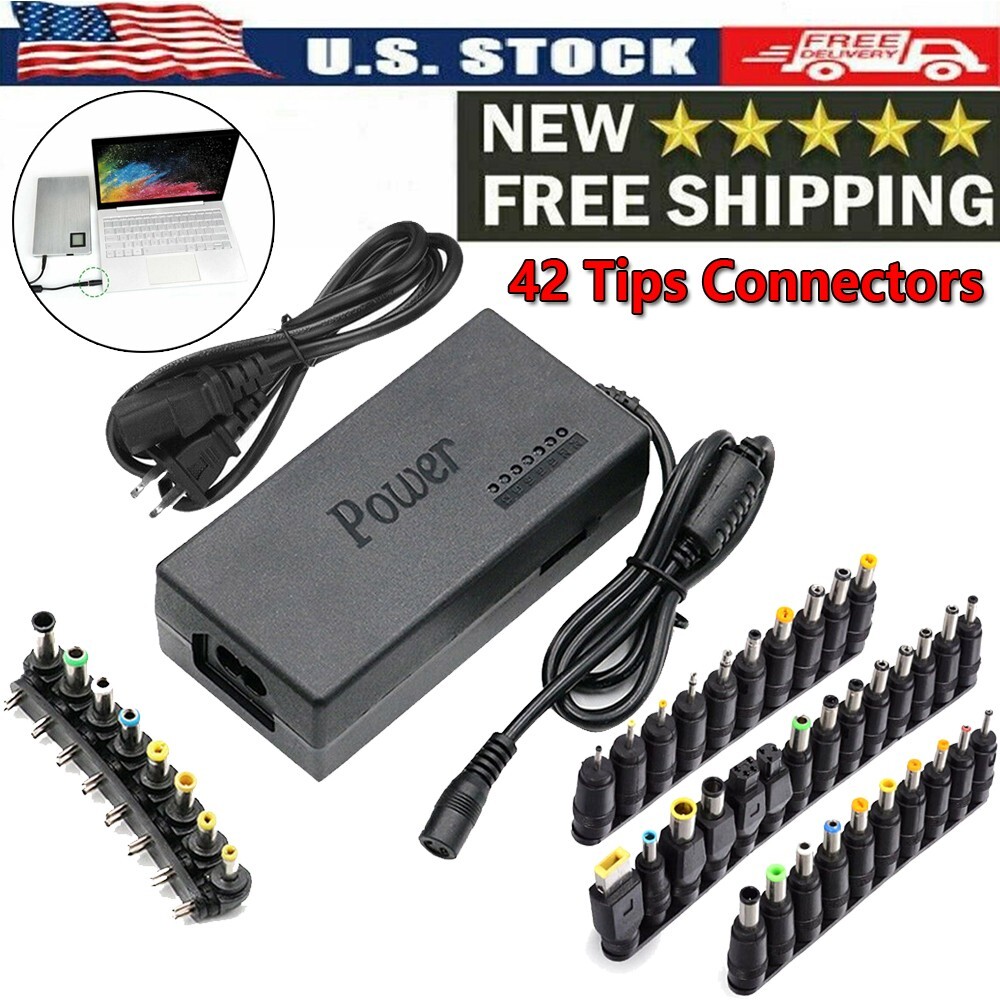 96W Universal Laptop Power Supply Charger Adapter w/ 8/42 Tips Notebook Charger