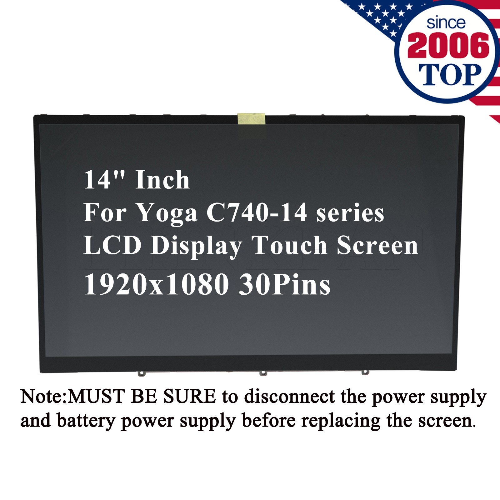 14" New FHD LCD Touch Screen for Lenovo Yoga C740-14 C740-14IML 81TC 1920x1080