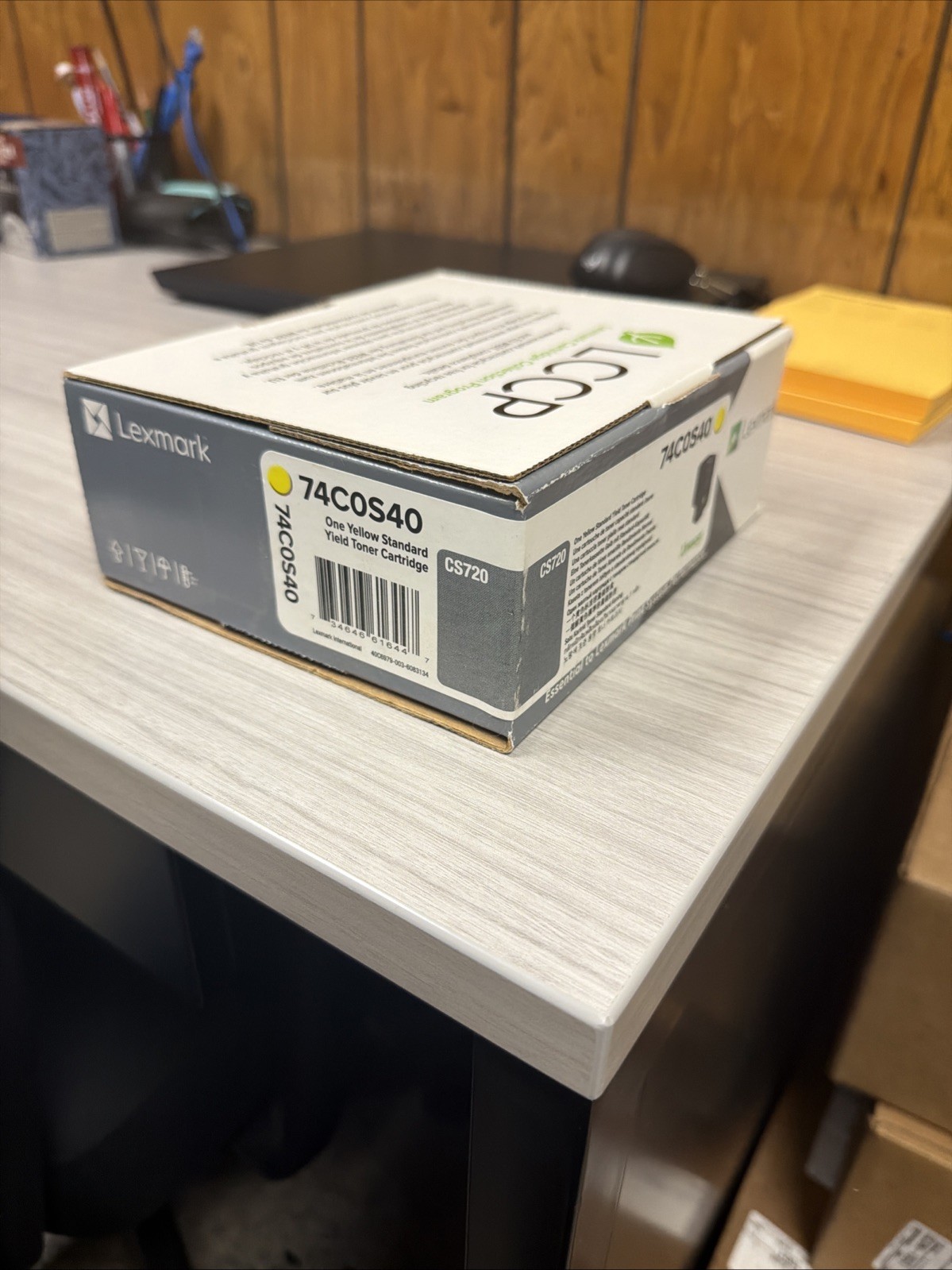 Lexmark Yellow Standard Yield Toner Cartridge ￼ 74COS40  For  a  CS720 ￼￼