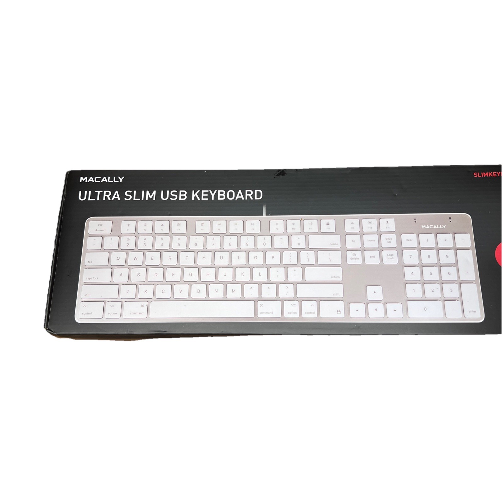 Macally Ultra-Slim USB Wired Computer Keyboard 