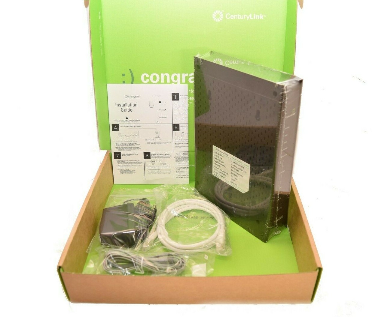 CenturyLink C3000Z Zyxel Bonded 2.4 & 5ghz Wireless WiFi Modem Router SEALED