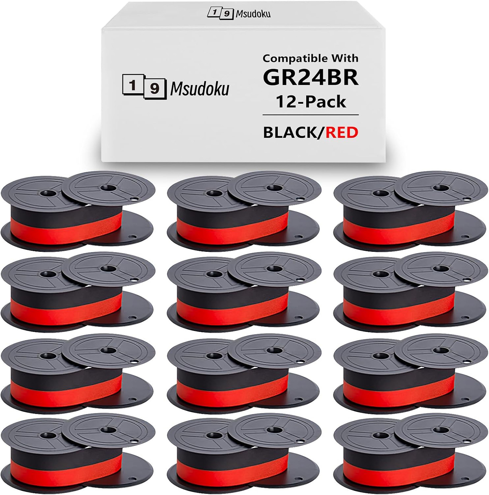 12 Pack Calculator Ink Ribbons for Canon MP11DX Porelon 11216 Sharp EL 1197PIII