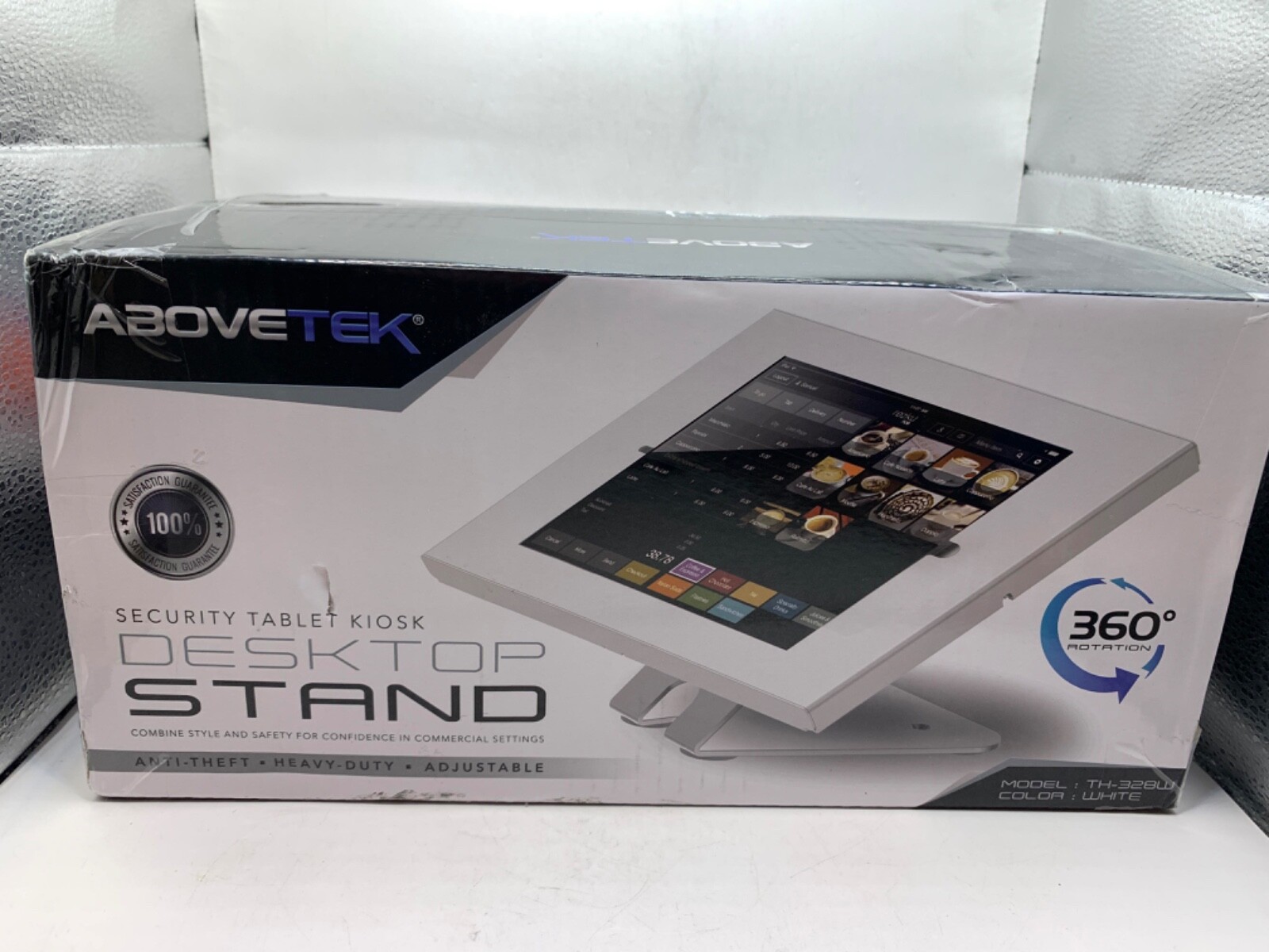 AboveTek Security Tablet Stand Anti-Theft Heavy Duty 360 Rotation White