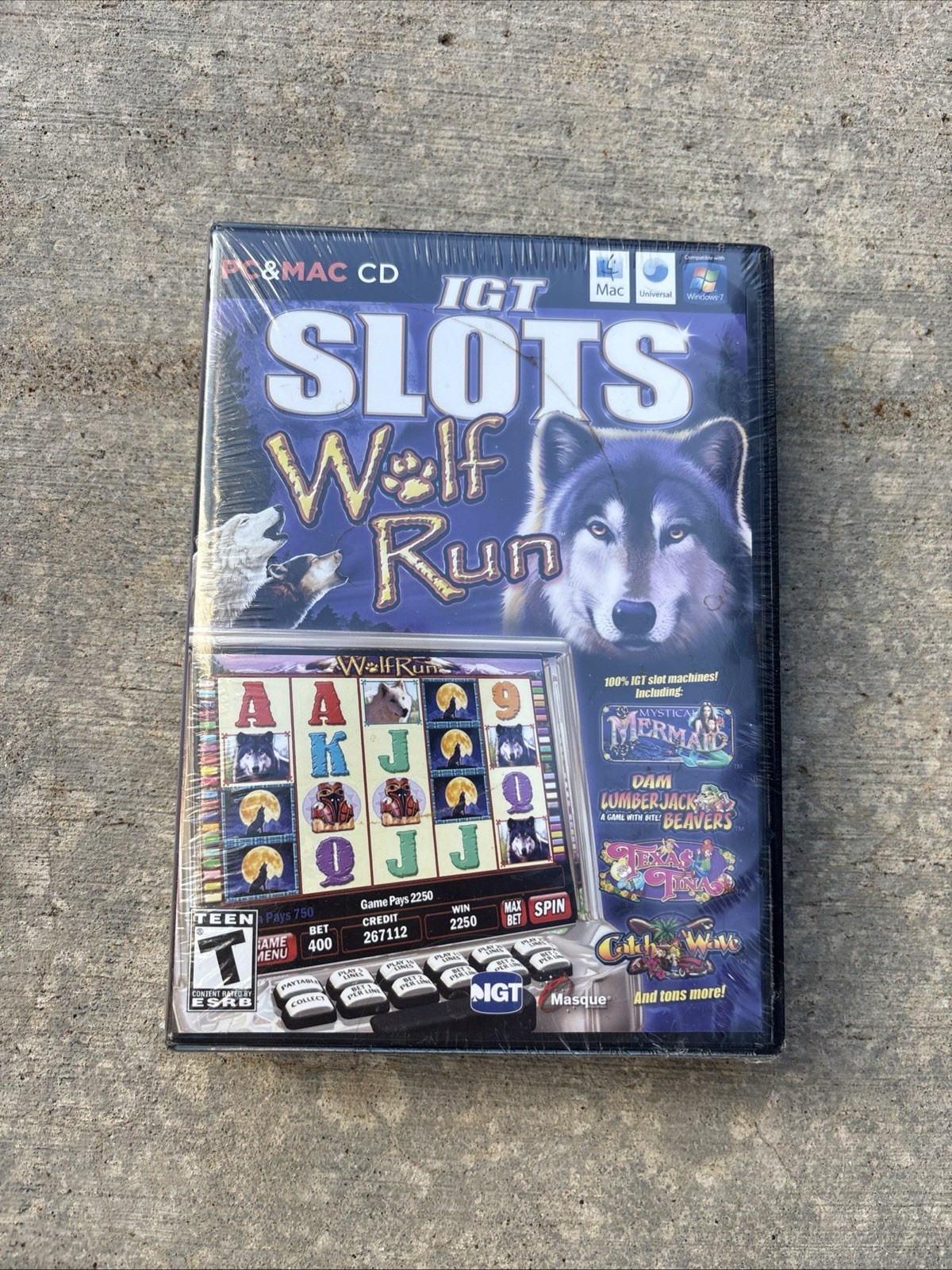 IGT Slots PC MAC Wolf Run, Lucky Lobstermania TWIN PACK CD-ROM BUNDLE SET SEALED