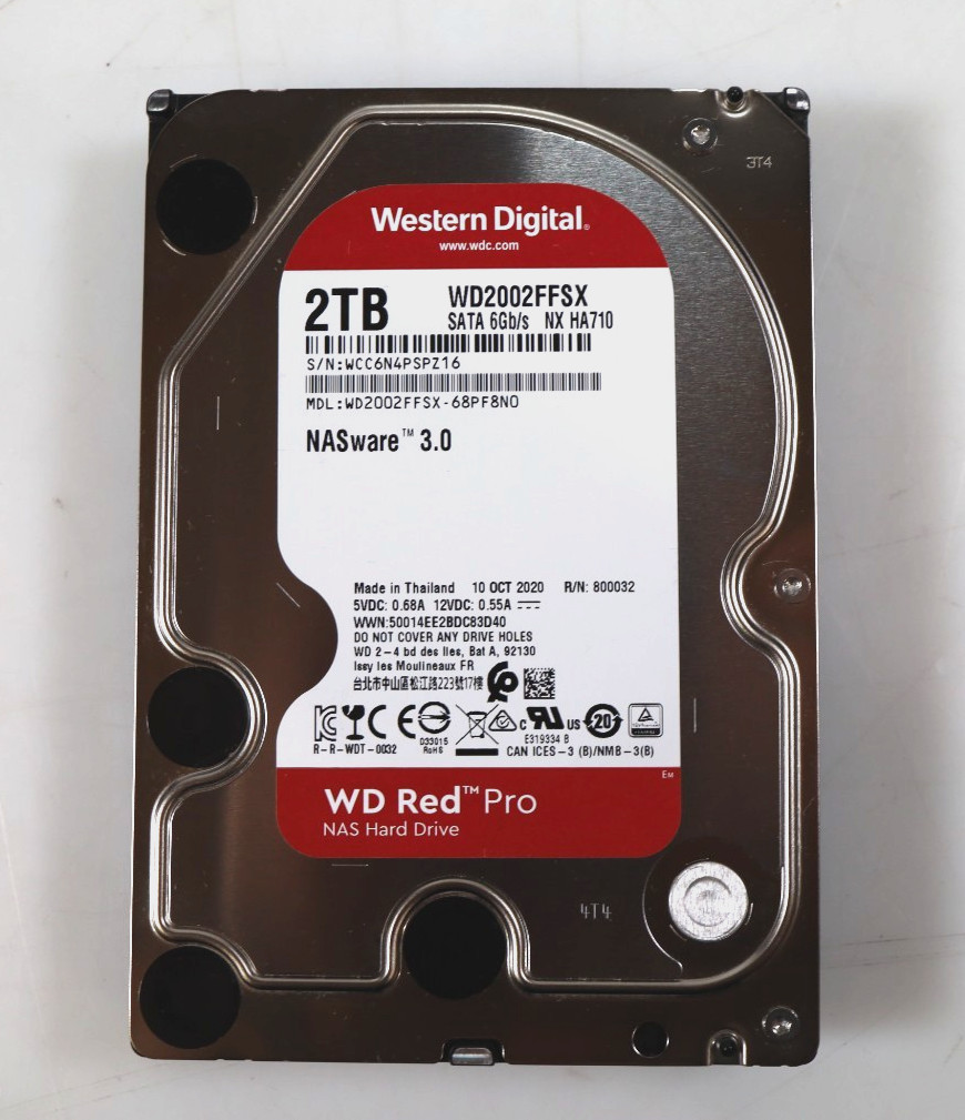 Western Digital Red Pro 2TB WD2002FFSX-68PF8N0 3.5" 7200RPM SATA Hard Drive