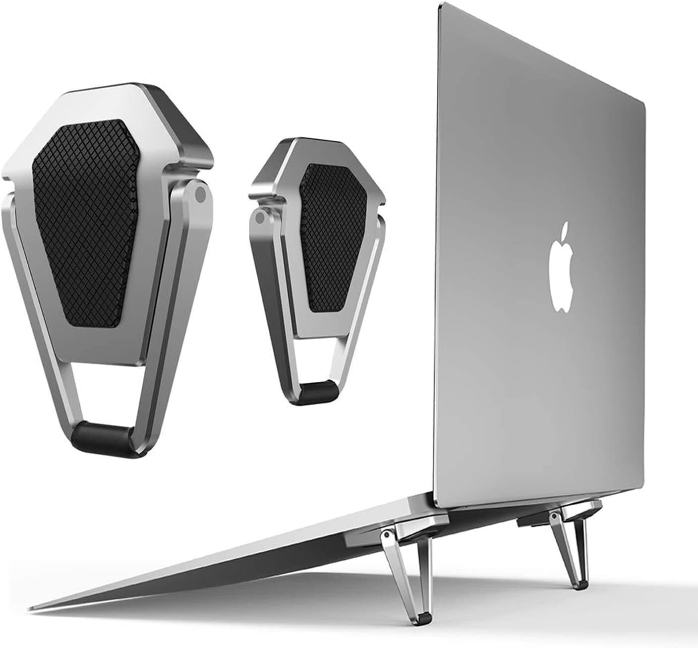 2PC Portable Invisible Laptop Stand, Mini Aluminum Cooling Pad,12-17 In CARRY-ON