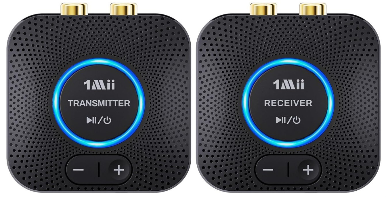 1Mii 2.4GHz Wireless Audio Transmitter Receiver Set (1 TX+1 RX) for TV, 262Ft/80