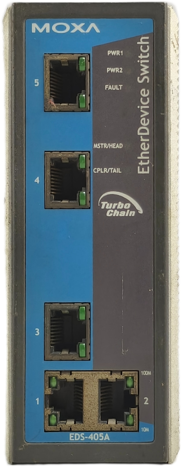 Moxa EDS-405A Industrial Ethernet Switch 5-Port DIN Rail Unmanaged