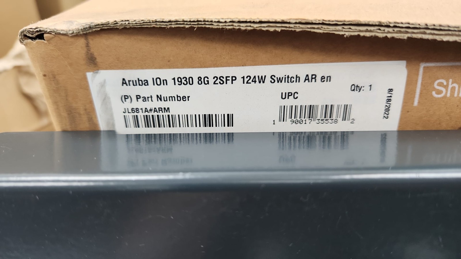 Aruba 1930 IOn 8-Port PoE Gb Eth 8xGE, 2X 1G SFP & L2+ Smart Switch JL681A