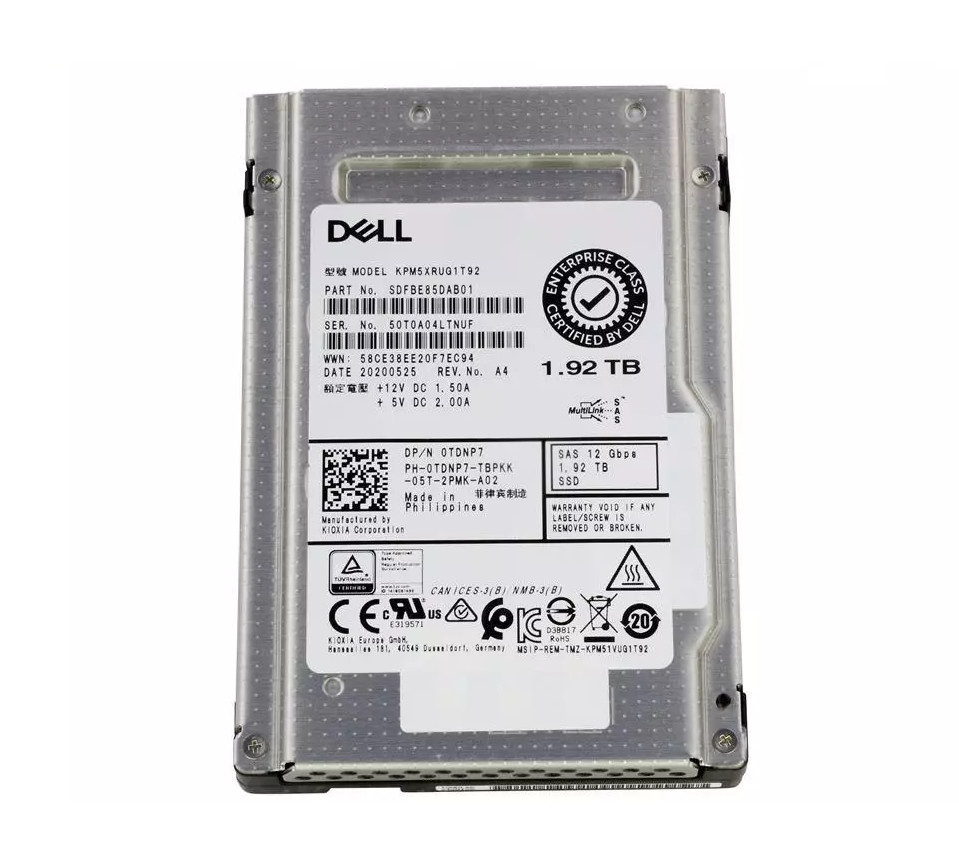Compatible NEW 0TDNP7 TDNP7 DELL KPM5XRUG1T92 1.92TB 2.5" SAS 12G RI SSD