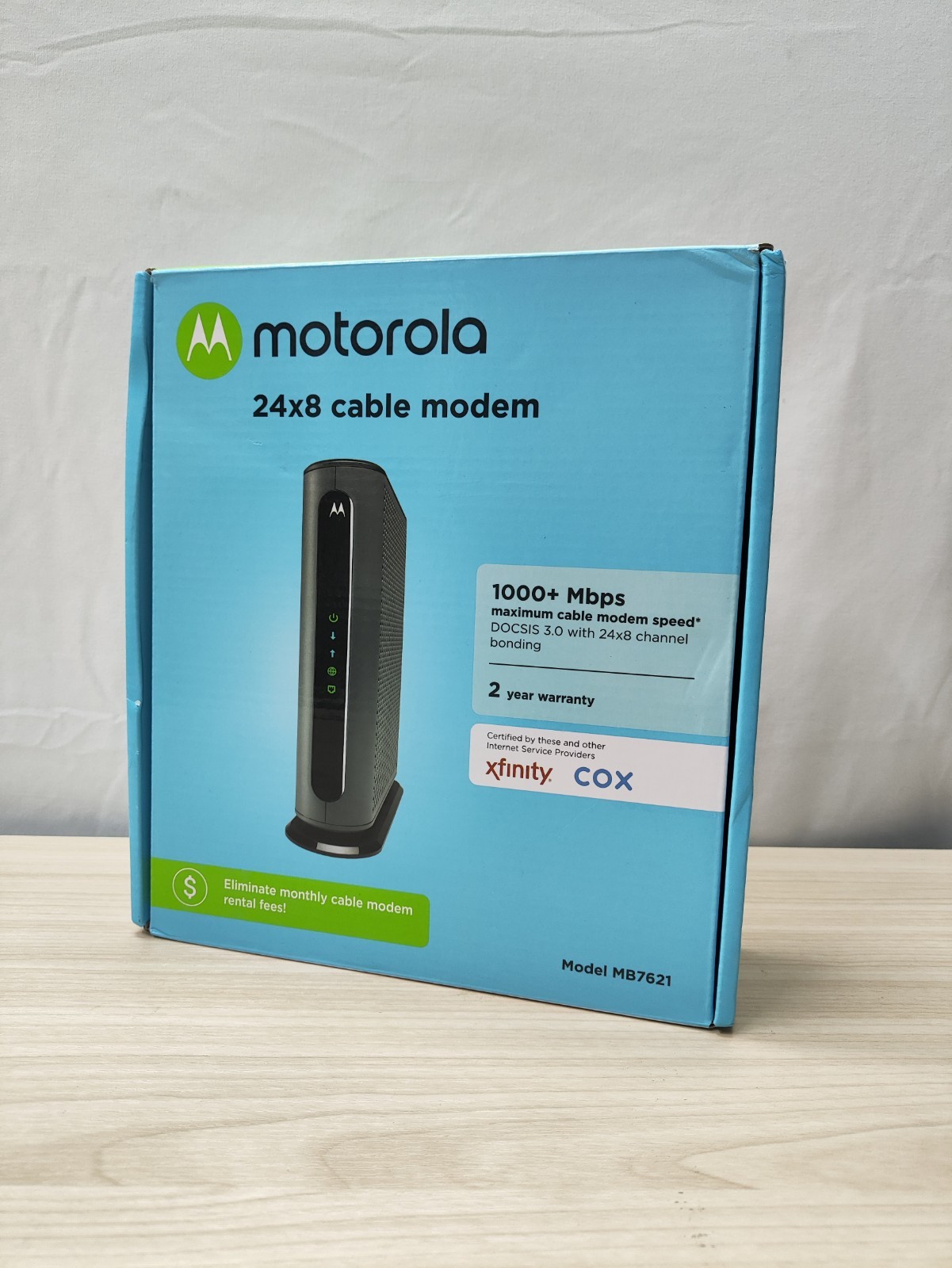 Motorola 24x8 Cable Modem Model MB7621 DOCSIS 3.0 1000+Mbps WiFi Router