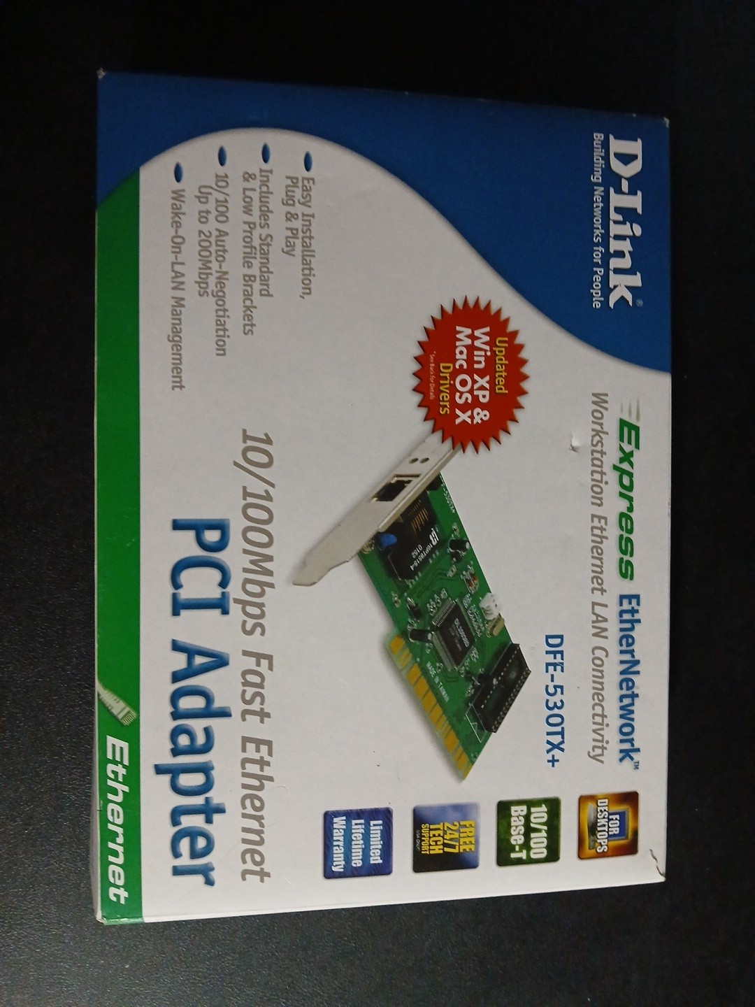 D-Link DFE-530TX Fast Ethernet Adapter 10/100 PCI Card NEW SEALED
