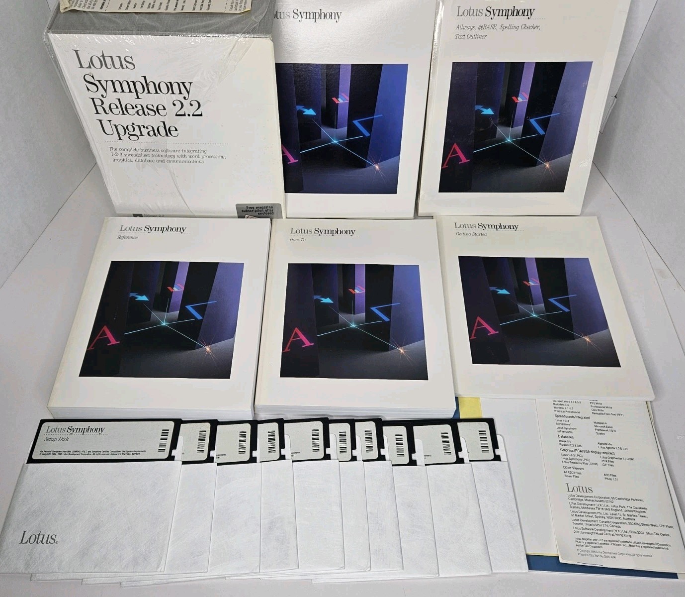Lotus Symphony Release 2.2 Upgrade 5.25” Disks Software Big Box