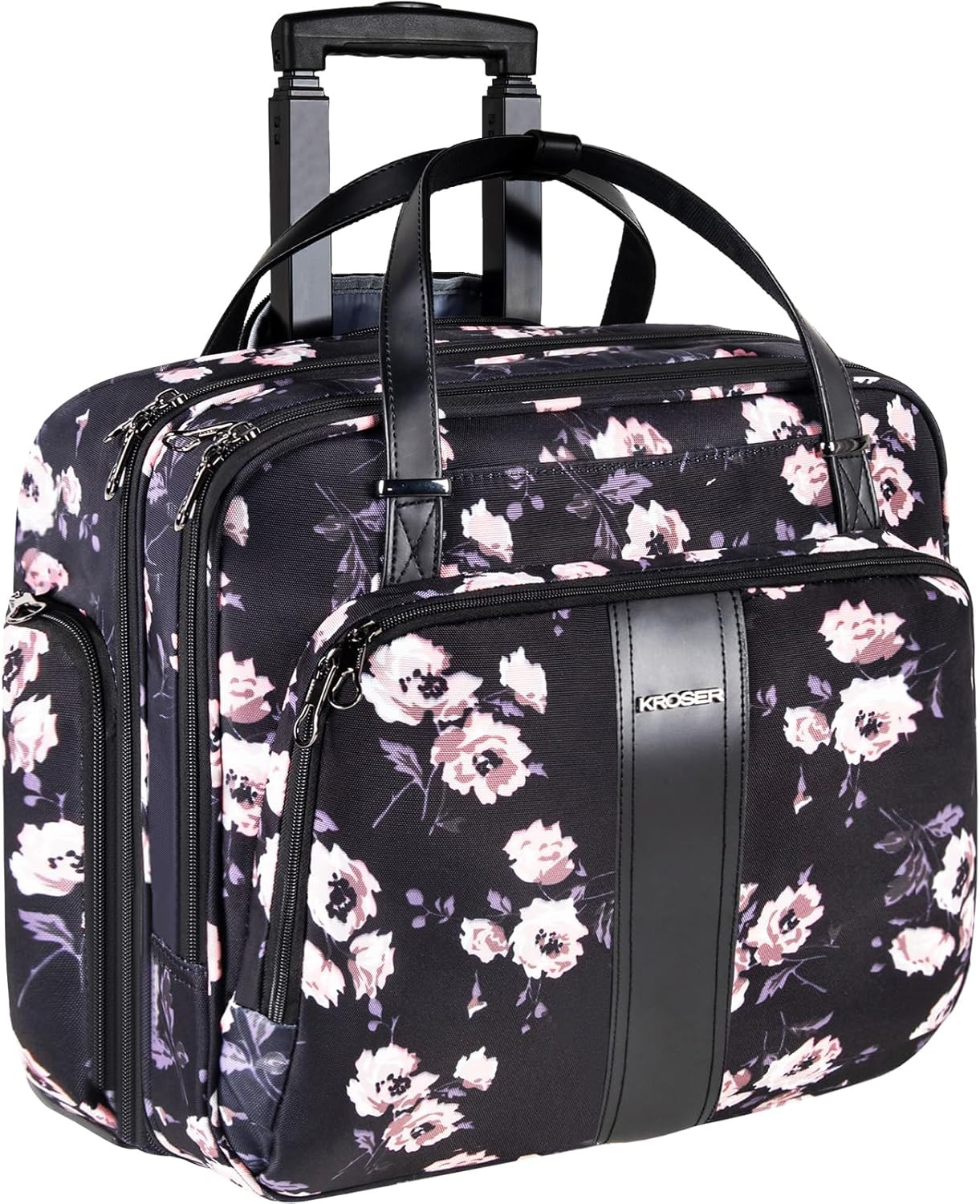 15.6 Inch Rolling Laptop Computer Bag,Wheeled Briefcase for Women