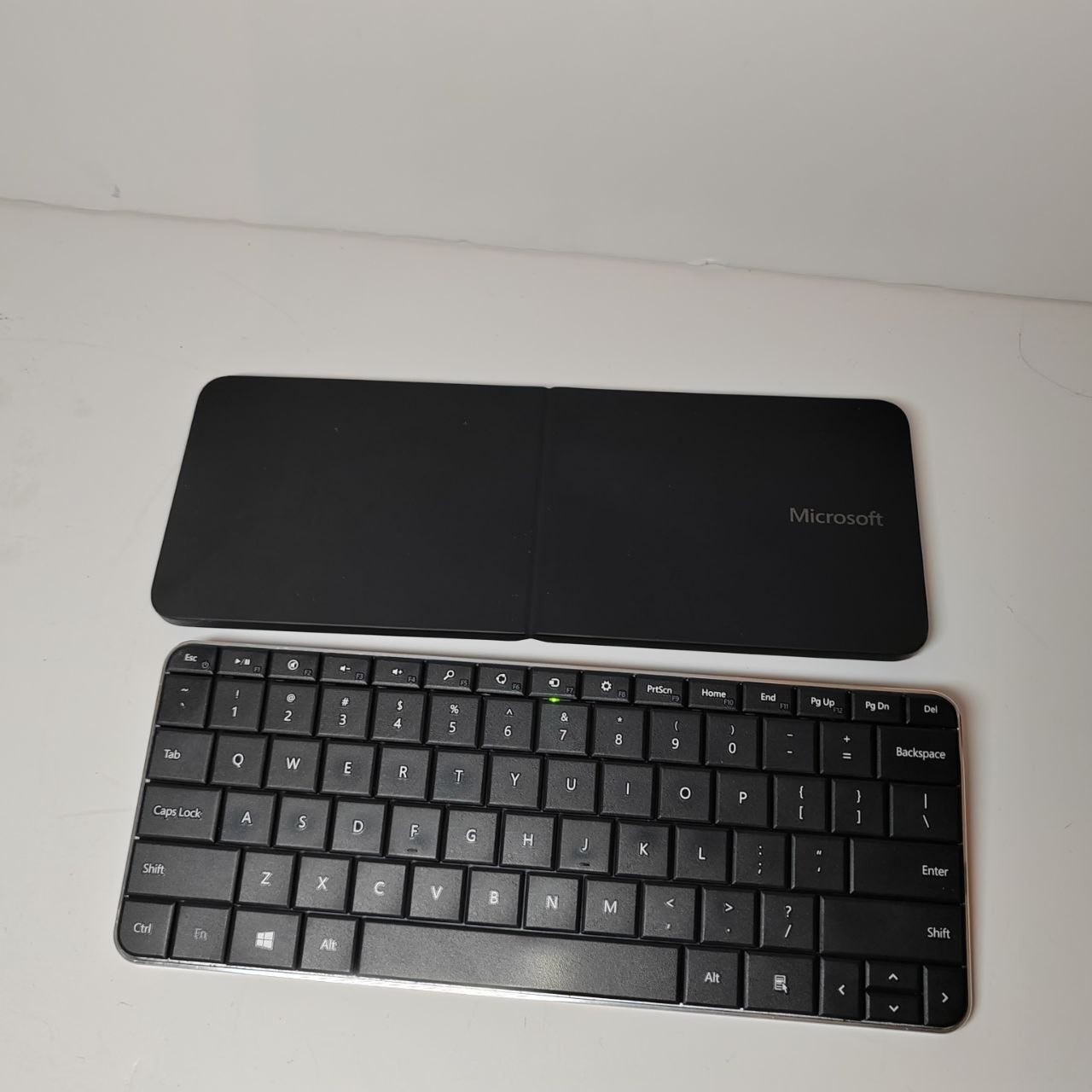 Microsoft Foldable Wireless Keyboard with Protective Cover – Black/Silver – Used