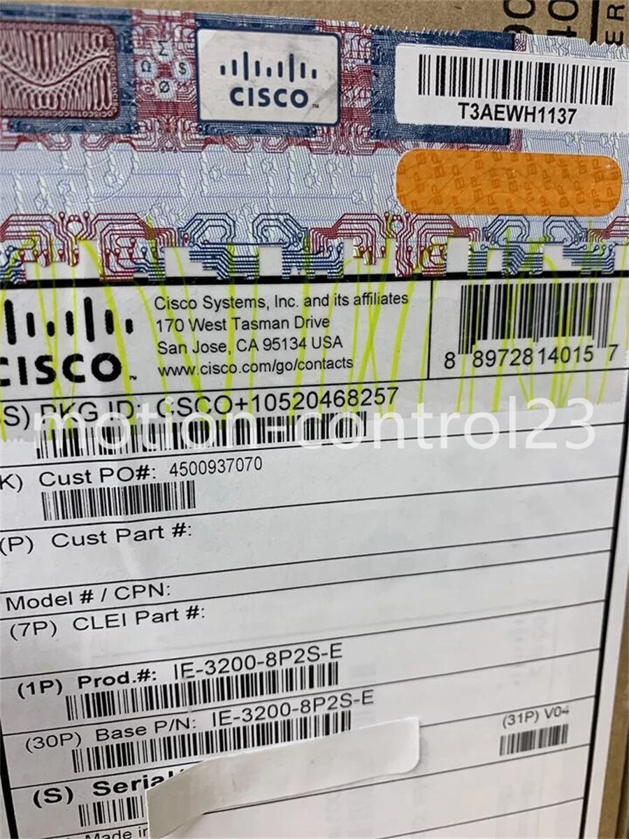 Cisco Catalyst IE-3200-8P2S-E Rugged Switch 8 Ports Manageable New Sealed