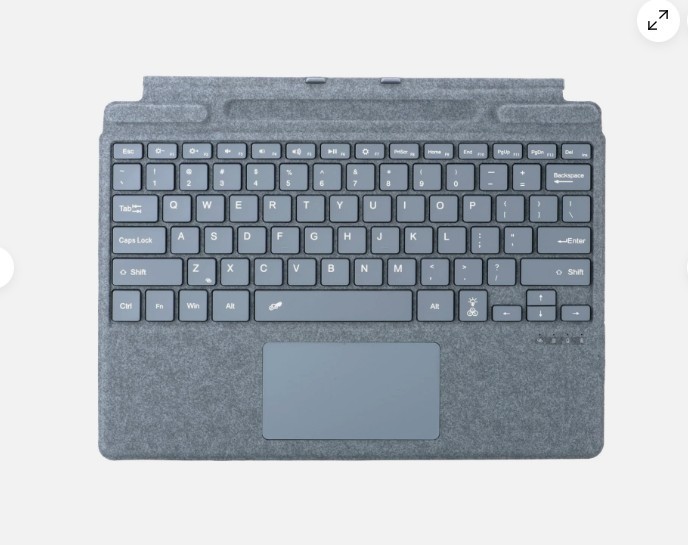 Zoof Keyboard Microsoft Surface Pro 8/9/10/11/X/Copilot+ Ice Blue Backlit