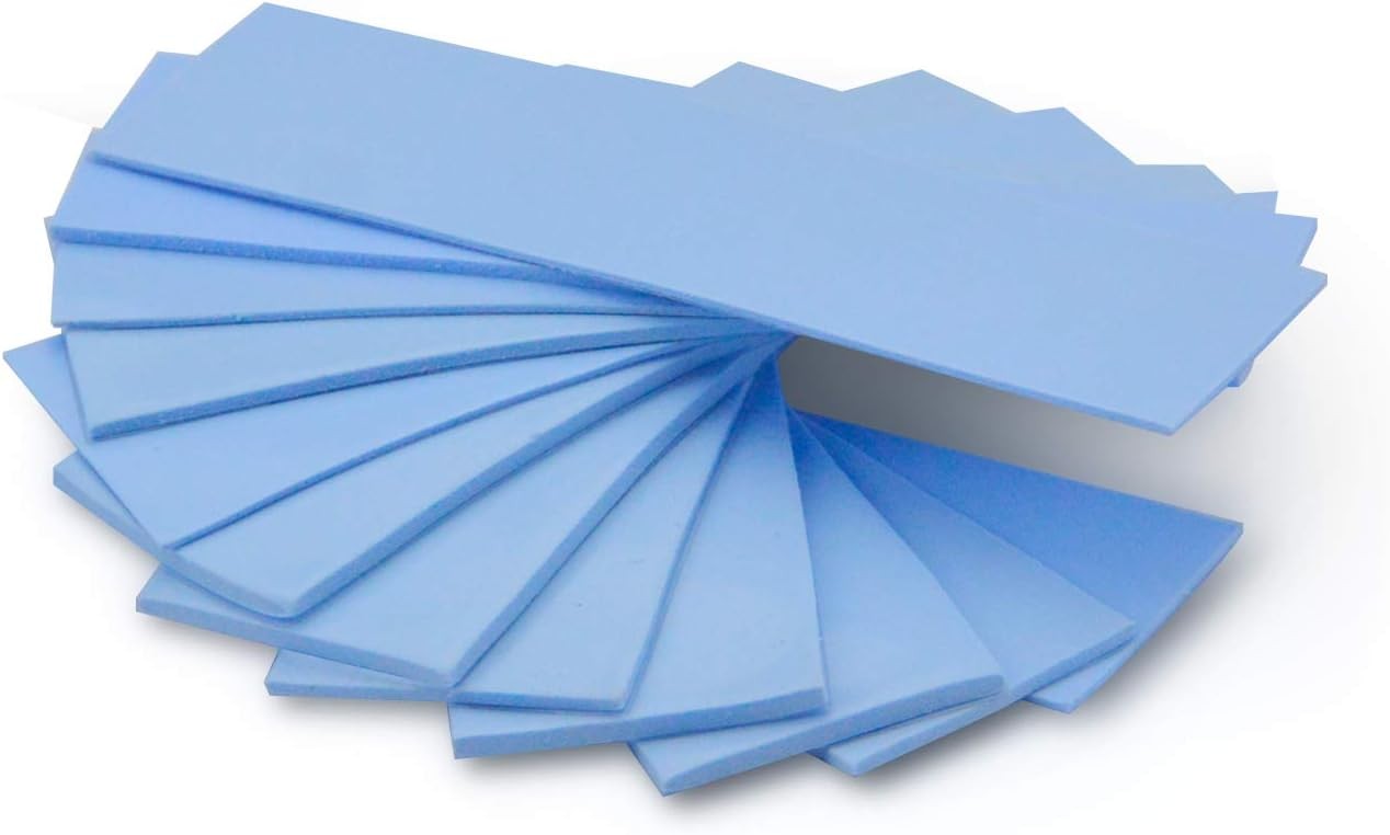 12-Pack Thermal Conductive Silicone Pads for SSD CPU GPU LED Chipset Cooling