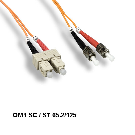 10x Kentek 10 m OM1 SC to ST Multi-Mode Fiber Optic Cable 62.5/125 Duplex ATM