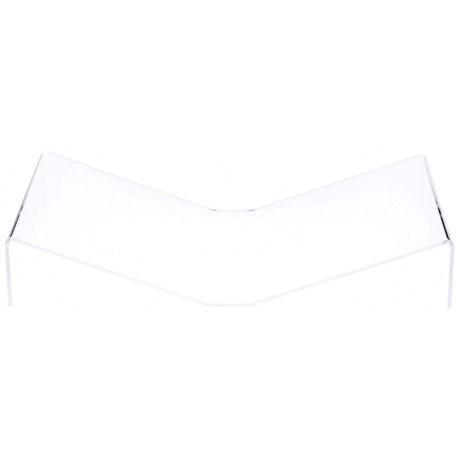 Plymor Clear Acrylic Open Book Display Stand Flat 19.625x12x3.5in AD2510