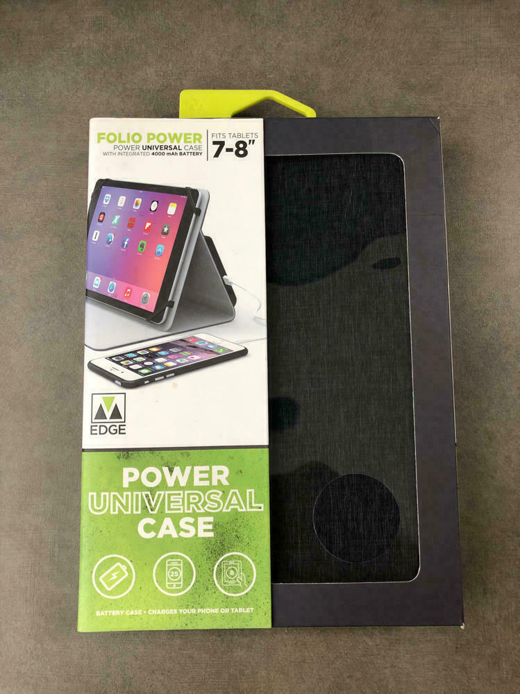 M-Edge Folio power 4000 mAh Battery Case for 7-8 inches Devices - Heather Gray