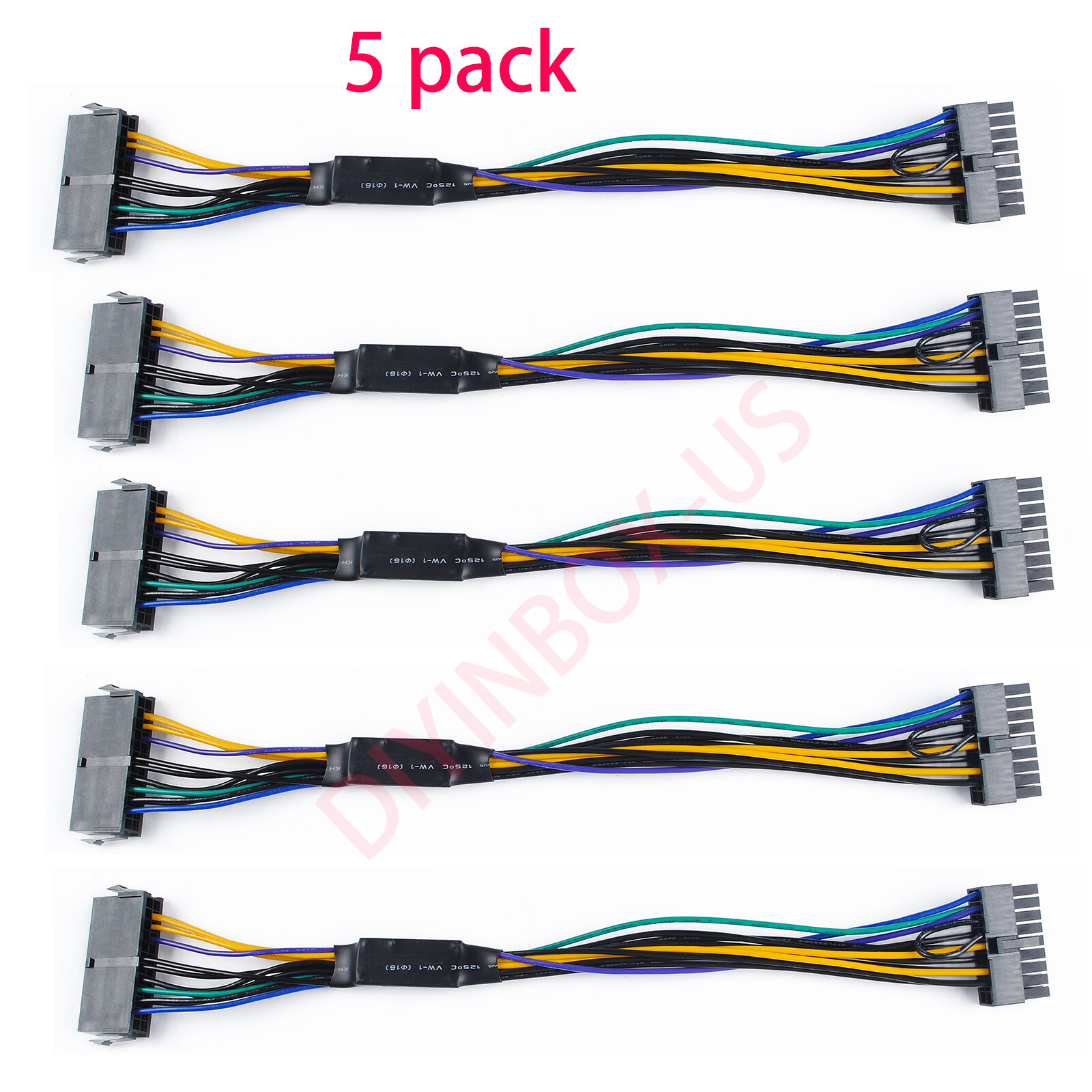 5pcs 24-Pin to 18-Pin ATX Power Supply Adapter Cable Fo HP Z420/Z620 Workstation